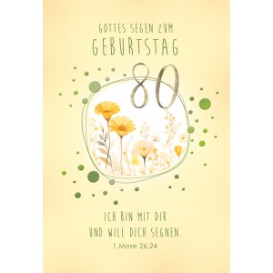 Faltkarte zum 80. Geburtstag  45-3980