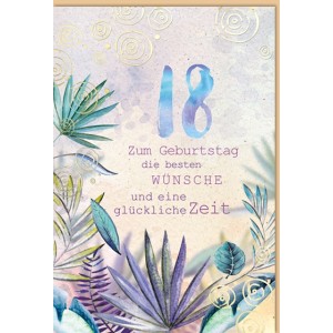 Faltkarte zum 18. Geburtstag  45-4218